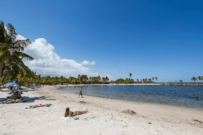 Praias mais tranquilas para as crianças em Miami 