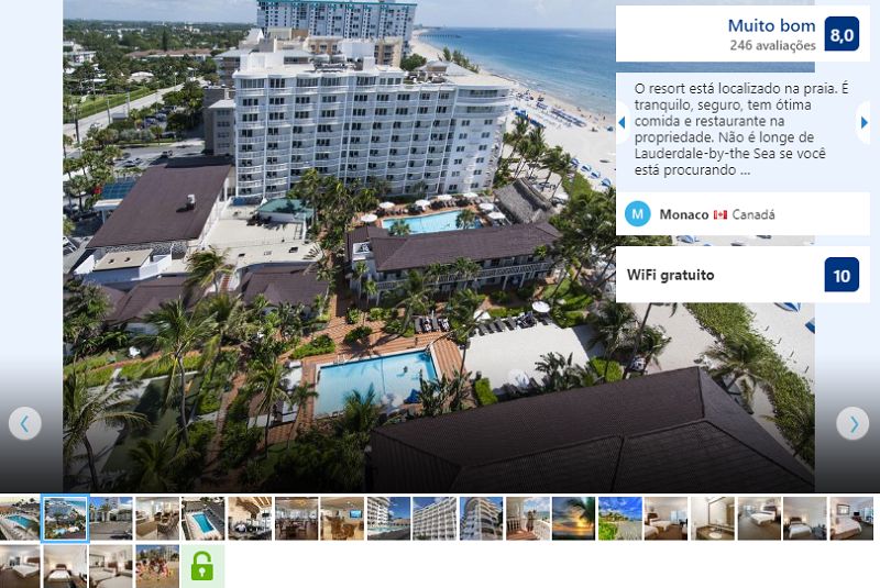 Hotel Beachcomber Resort & Villas em Fort Lauderdale visto de cima