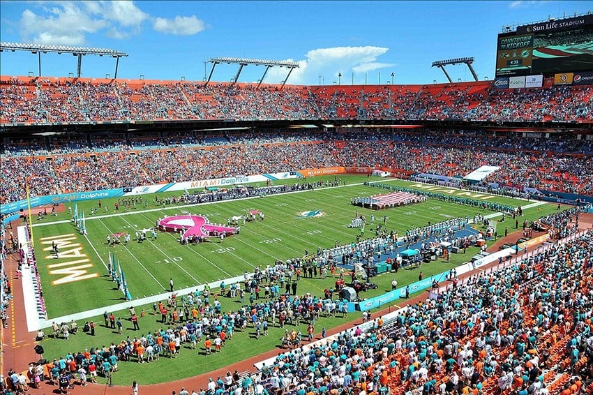 Um jogo no SunLife Stadium de Miami