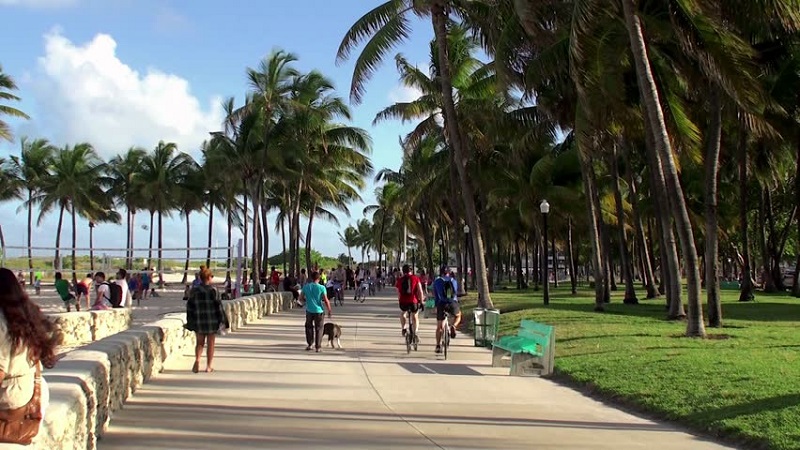 Boardwalk para correr e fazer exercícios em Miami