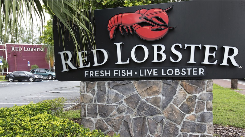 Placa da rede de restaurantes Red Lobster em Miami
