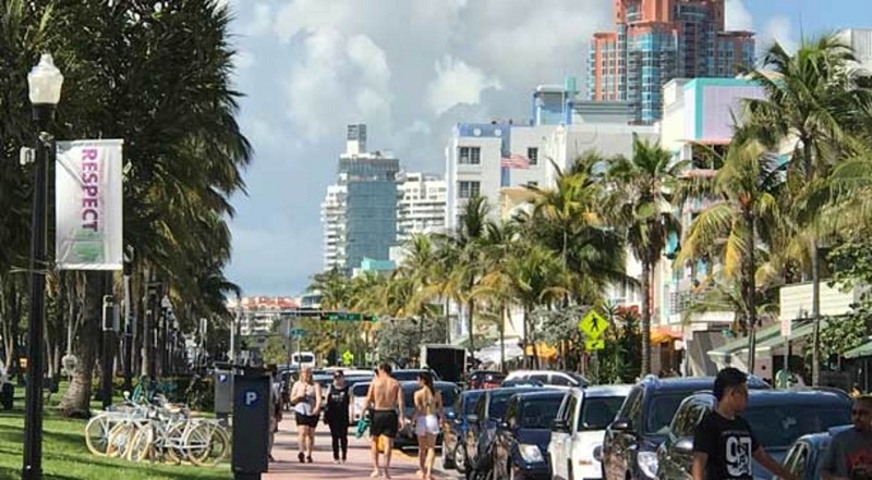 Collins Avenue em South Beach em Miami