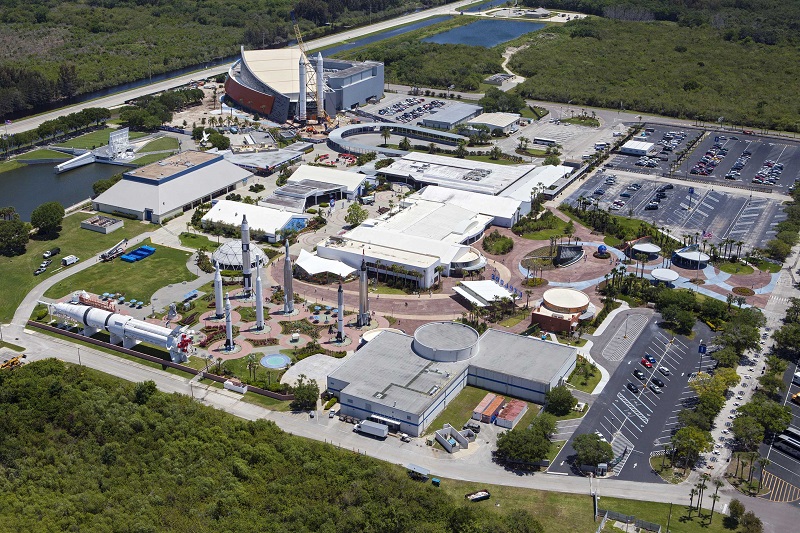 Panorâmica do Centro Espacial da NASA em Orlando