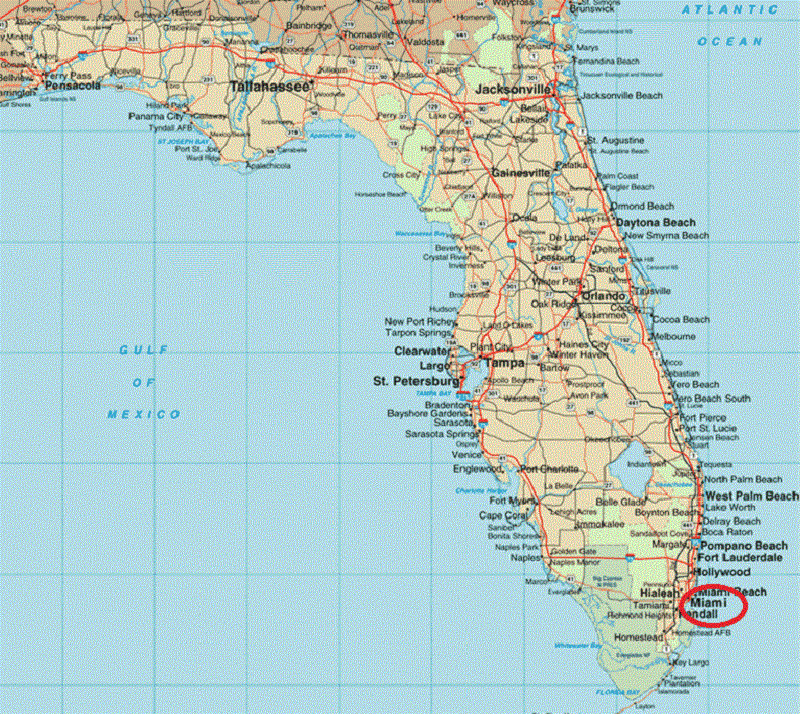 Mapa da Flórida