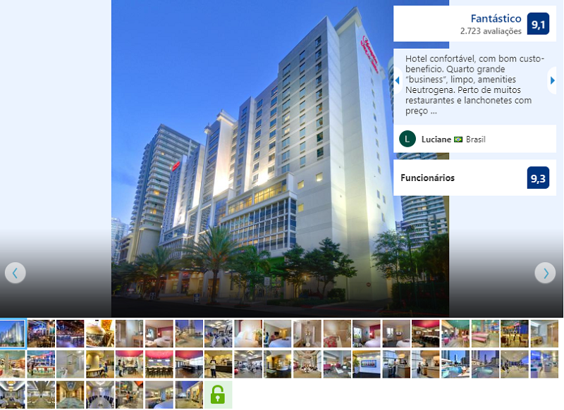 Fachada do hotel Hampton Inn & Suites by Hilton Miami Downtown/Brickell